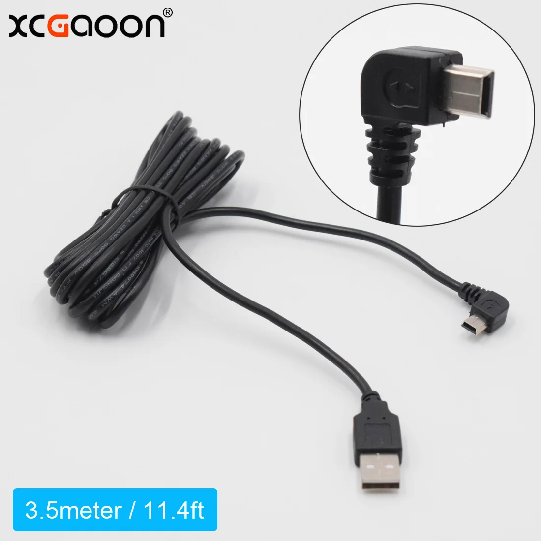 XCGaoon 3 5 метра 11 48 футов мини USB кабель для зарядки автомобиля (изогнутый правый