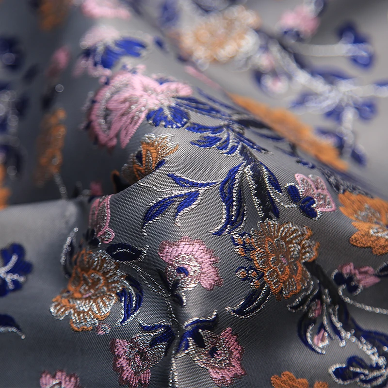 Новое поступление парча полиэстер прецизионная жаккардовая модная ткань для