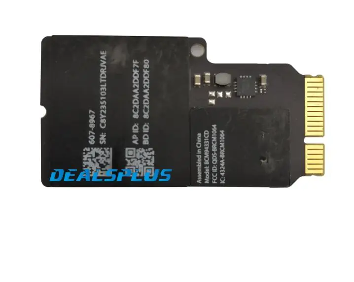 Для Broadcom BCM4331 BCM94331CD Для iMAC A1418 A1419 802.11a/b/g IEEE для Wi-Fi в аэропорту карты+ Bluetooth 4,0 карты 2013 607-8967