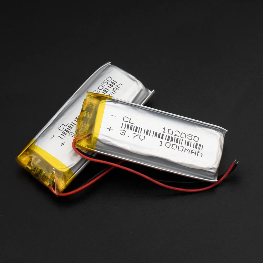 1/2/4x Перезаряжаемые 3 7 V 1000mAh литий полимерный Батарея 102050 аккумулятор с печатной