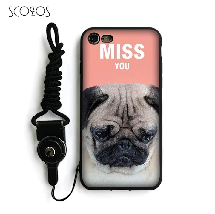 Мягкий силиконовый чехол для телефона SCOZOS mops hund из ТПУ IPhone X 5 5S Se 6 S 7 8 Plus # ka158 |