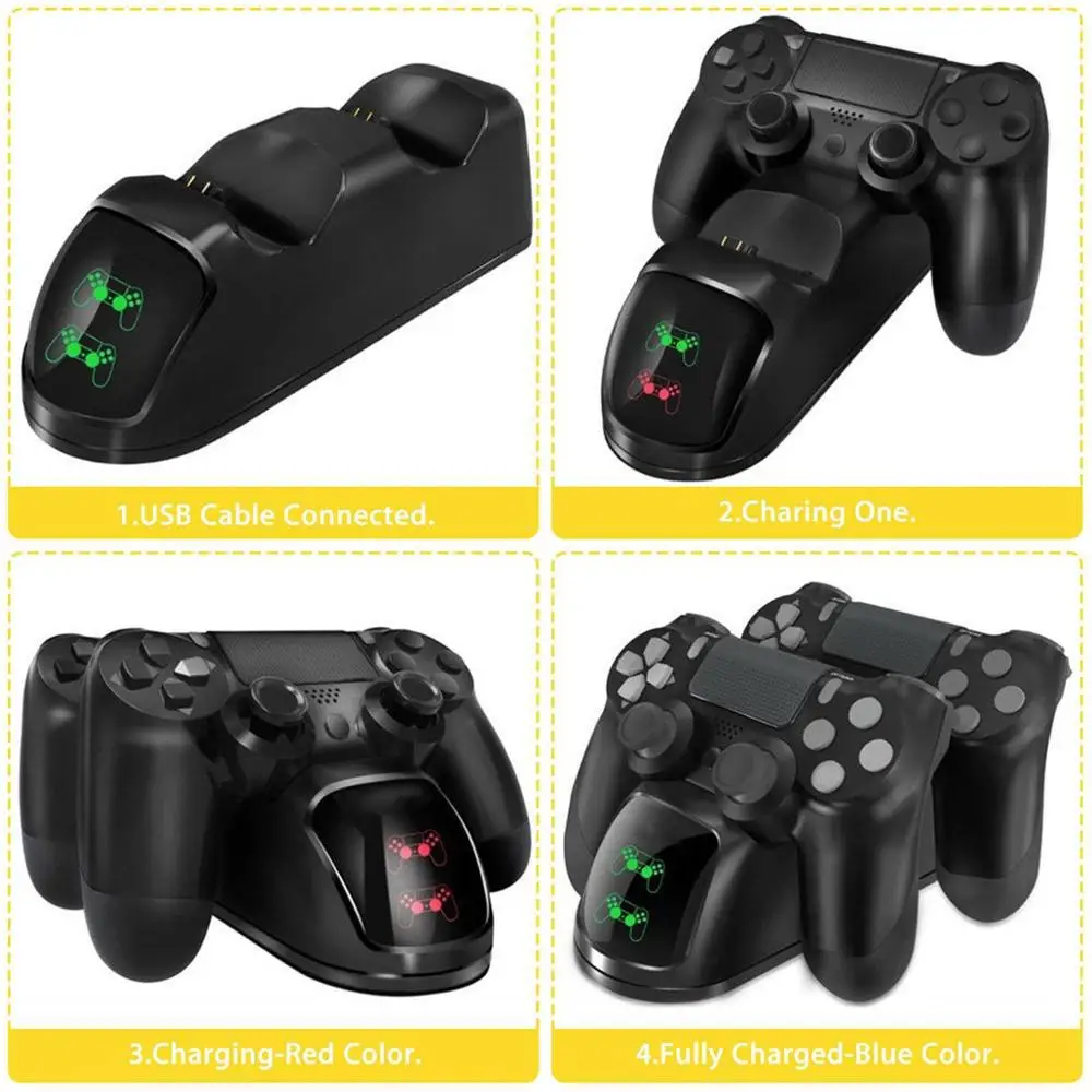 

DOBE Game Dual Charging USB Charging Dock Gamepad Joystick for PS4 Wireless Controller