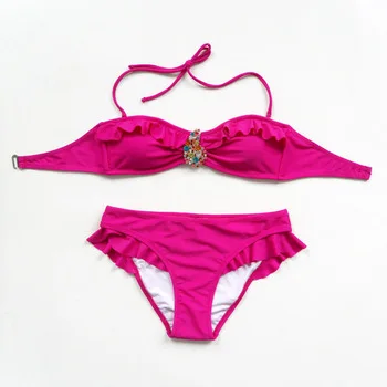 Женский купальник Biquni бикини с кристаллами и пуш апом|set for women|set womenset bikini |