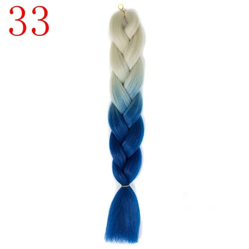 MERISIHAIR Омбре плетение волос 24 дюйма 100 г/шт. синтетические жгуты для вплетания прическа наращивание волос розовый красный синий белый - Цвет: T1B/33/27