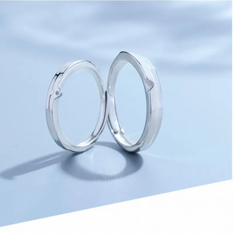 Silvology 925 пробы серебряные парные кольца Оригинальные Серебряные креативные