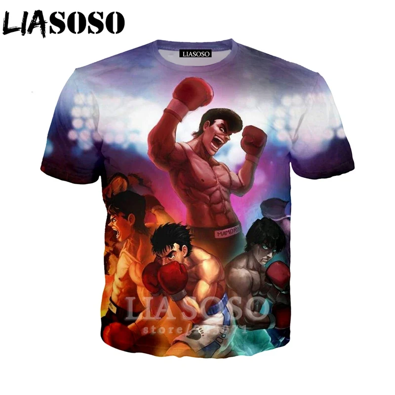 LIASOSO летняя новая модная мужская и женская толстовка с 3D принтом аниме Hajime no Ippo