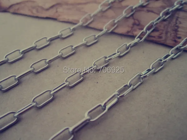 

16ft/lot White K necklace chain 3mmx7mm