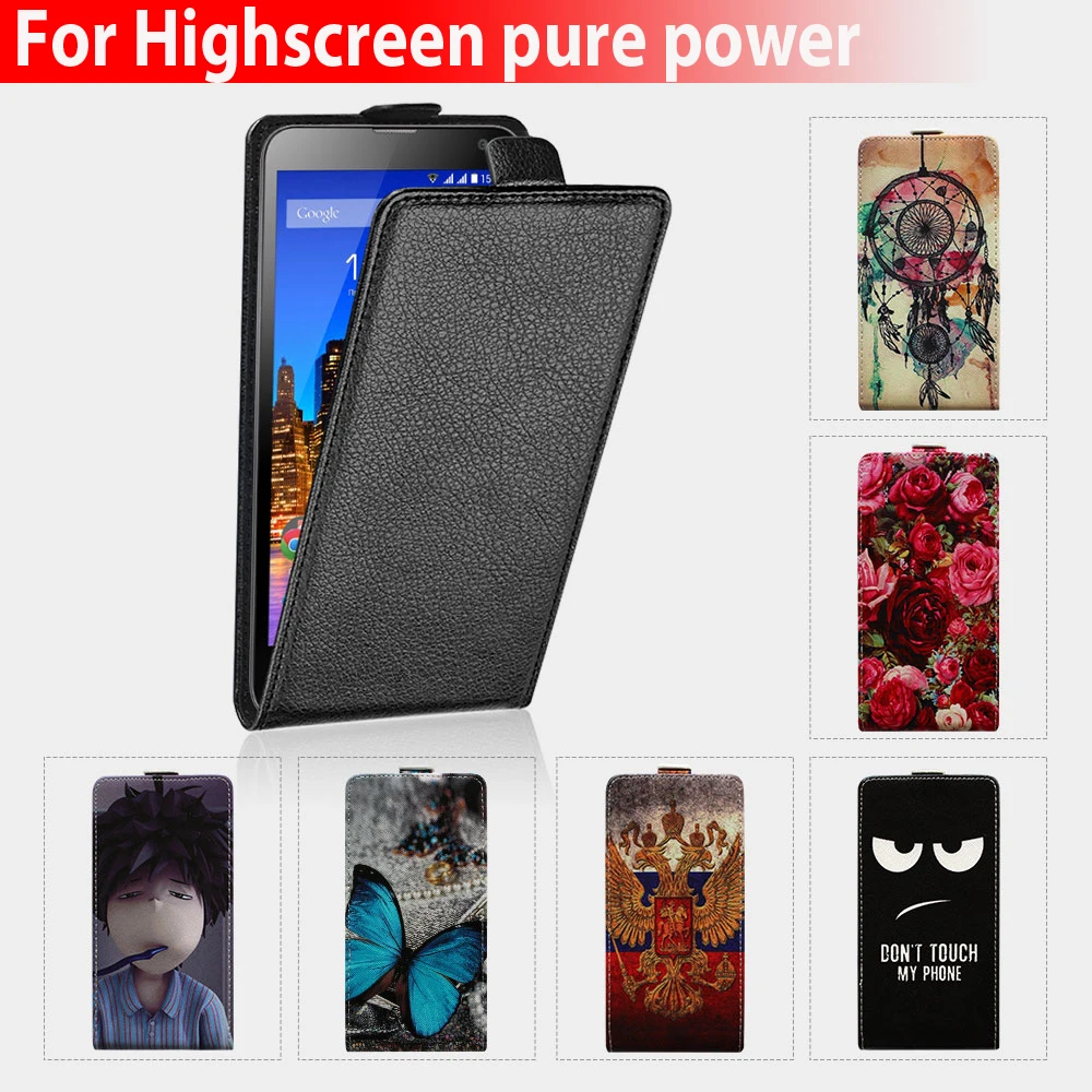 Высококачественный роскошный флип кожаный чехол для Highscreen pure power телефона