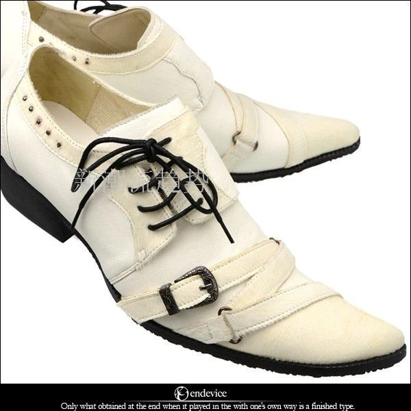 Мужские туфли с острым носком белые классические из натуральной кожи на плоской