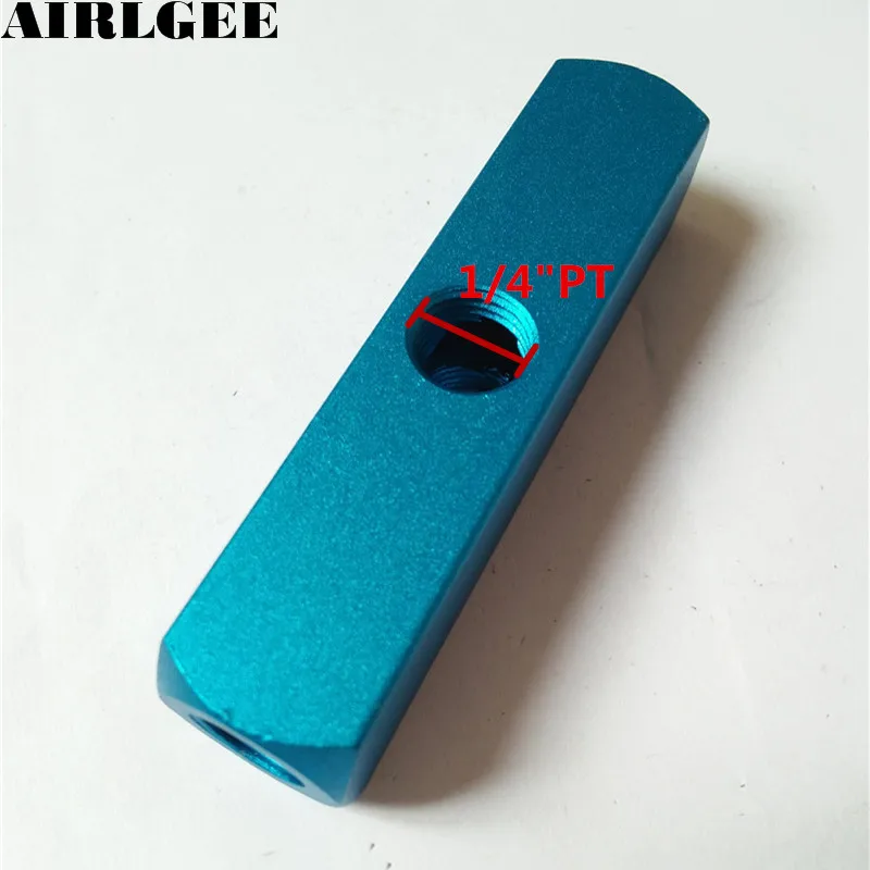 Teal Blue Air пневматический 1/4 &quotPT Thread 3-сторонний 6-портовый коллекторный сплиттер |