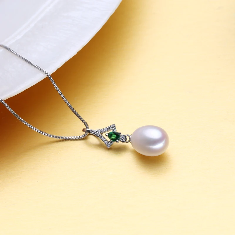 Женское ожерелье из серебра 925 пробы с жемчугом|Ювелирные шармы| |