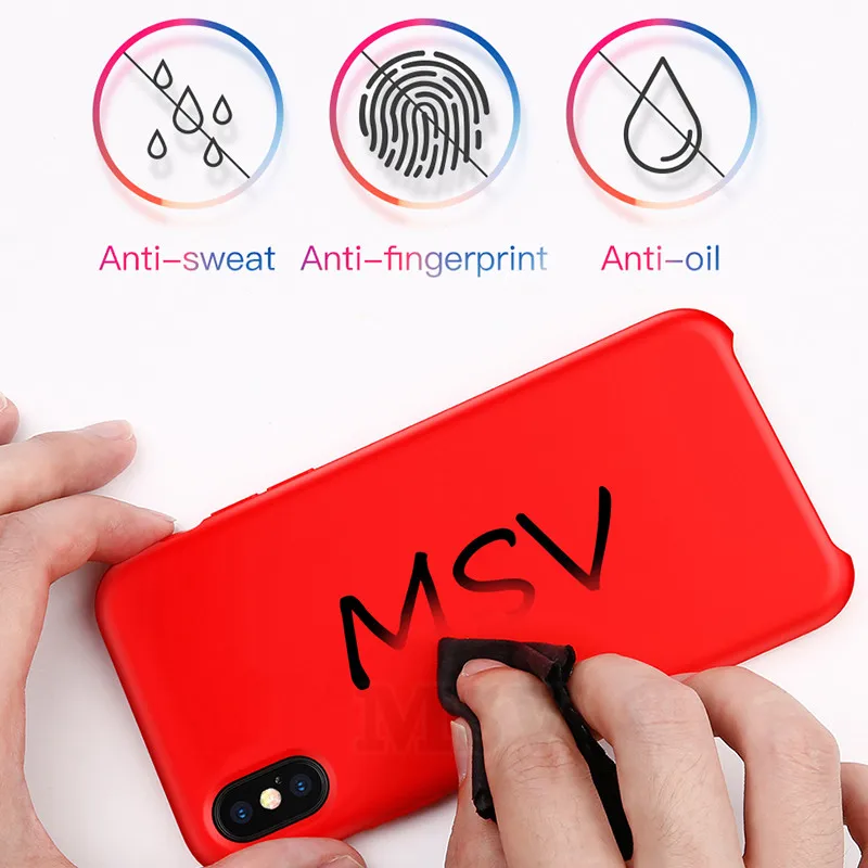 Жидкий силиконовый чехол для телефона iPhone 6 6s 8 7 Plus противоударный Apple IPhone X из