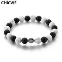 chicvie natural stone flower braceletsbangles for men women handmade bracelet casual boho jewelry distance bracelets sbr190057