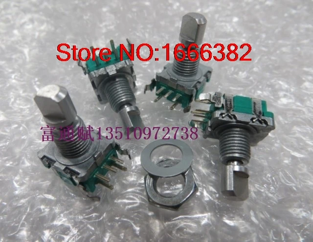Import encoder EC11 pulse potentiometer switch side transfer belt 30 bit 15MM half handle | Электроника