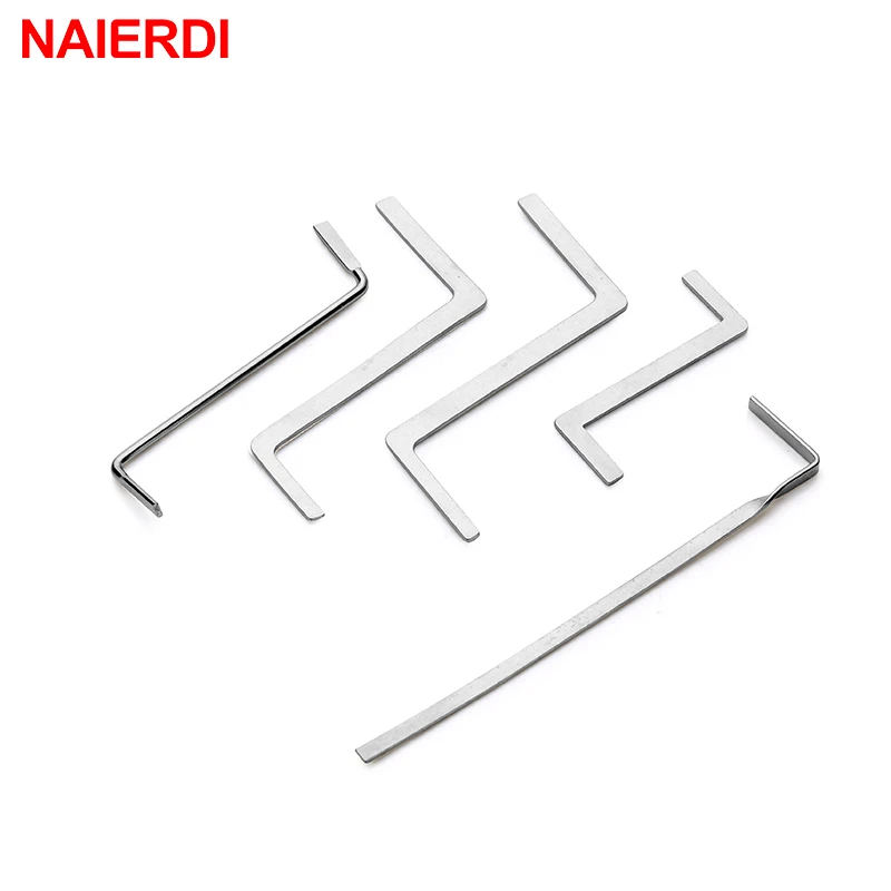 

NAIERDI 5PCS Locksmith Hand Tools Supplies Broken Key Extractor Remove Removal Hooks Lock Kit Lock Pick Set Hardware
