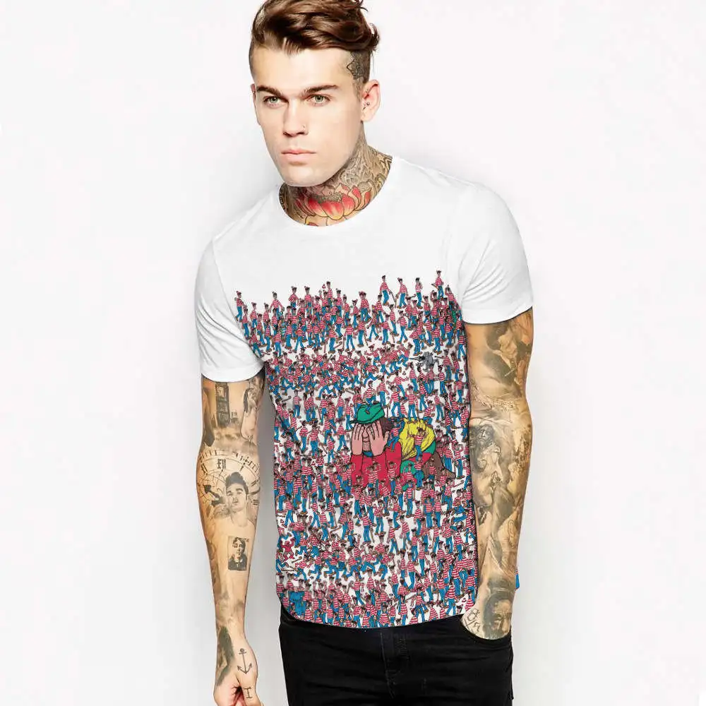 BombFun новая модная футболка с 3d принтом Мужская креативная уличная коротким