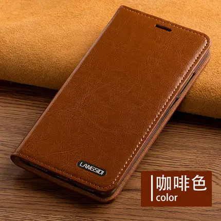 ND06 Чехол-книжка из натуральной кожи для Xiaomi Redmi Note 7(6,3 ') чехол для телефона с отделениями для карт для Redmi Note 7 Pro Чехол-кошелек - Цвет: Coffee