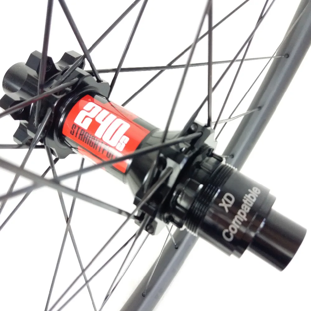 1300 г 29er карбоновые BOOST колеса 30 мм бескамерные MTB wheelset прямые pull UD МАТОВЫЕ