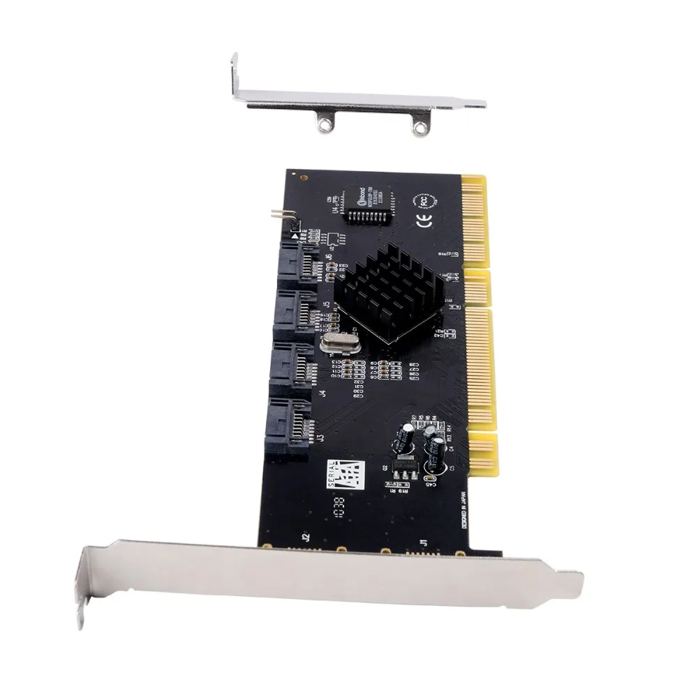 Карта расширения ORICO 4 порта SATA2.0 PCI-E скорость 3 Гбит/с для Win 7 8 10 Vista Linux Mac OS |