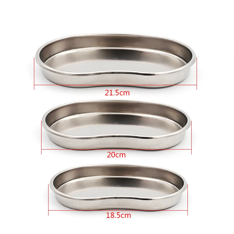 1pc Dental Surgical Curved Tray Stainless Steel Medical Kidney Shaped Bending Bowl Oral Teeth Whitening Instrument Cleaning Tool