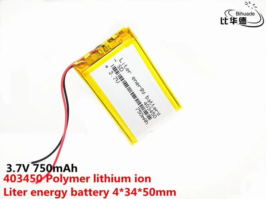 403450 3.7V 750mah Lithium polymer battery With Protection Board For GPS MP3 MP4 MP5 Portable DVD Speaker Electric toy | Электроника