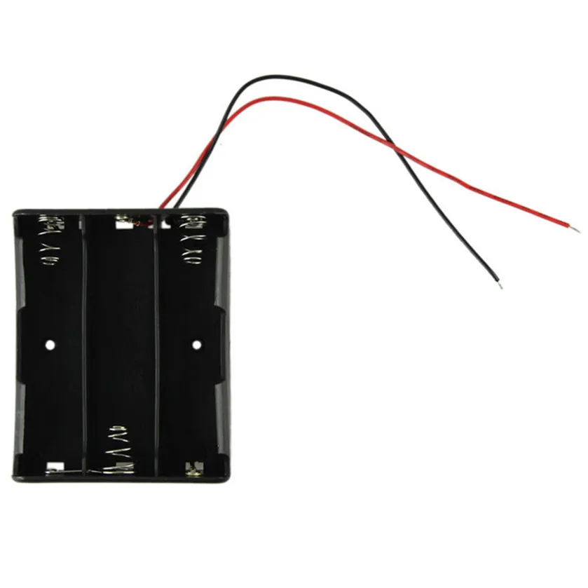 Лучшая цена пластиковый чехол для хранения батареи держатель коробки 3x18650 Черный