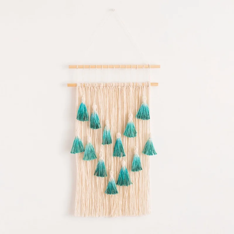 Wang Yingying Hand knit Tapestry Living room decoration Bedside Pendant Sofa background Pastoral style |