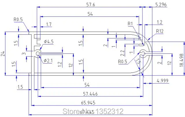 4 шт./лот 67*24*100 мм алюминиевая коробка для электронного проекта PCB корпус Корпуса