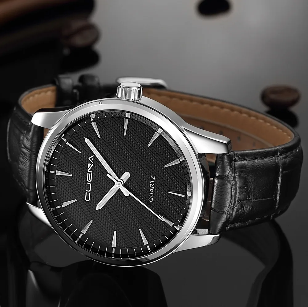 Fashion Men's Date Leather Sport Quartz Noctilucent Wrist Watch Male Clock Casual Watches relogio masculino erkek kol saati A40