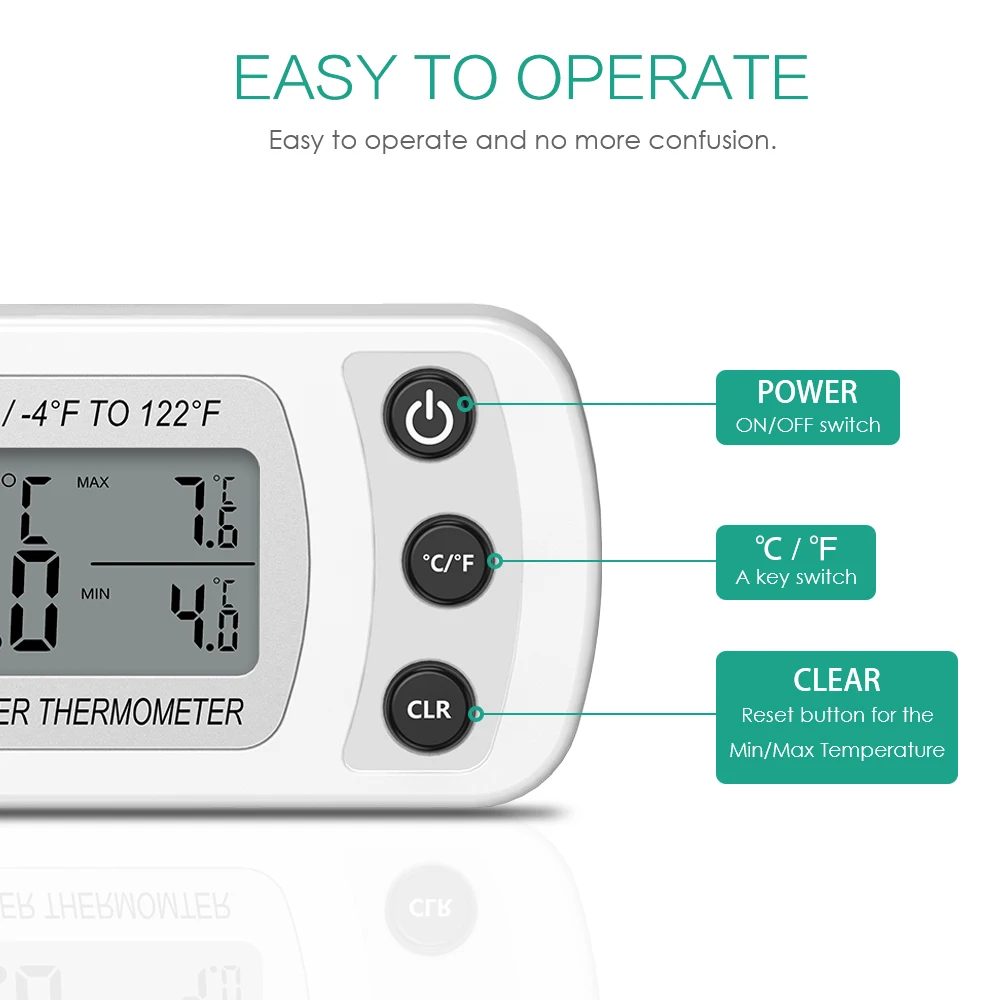 Цифровой термометр ORIA Mini ЖК-дисплей удобный датчик температуры измеритель
