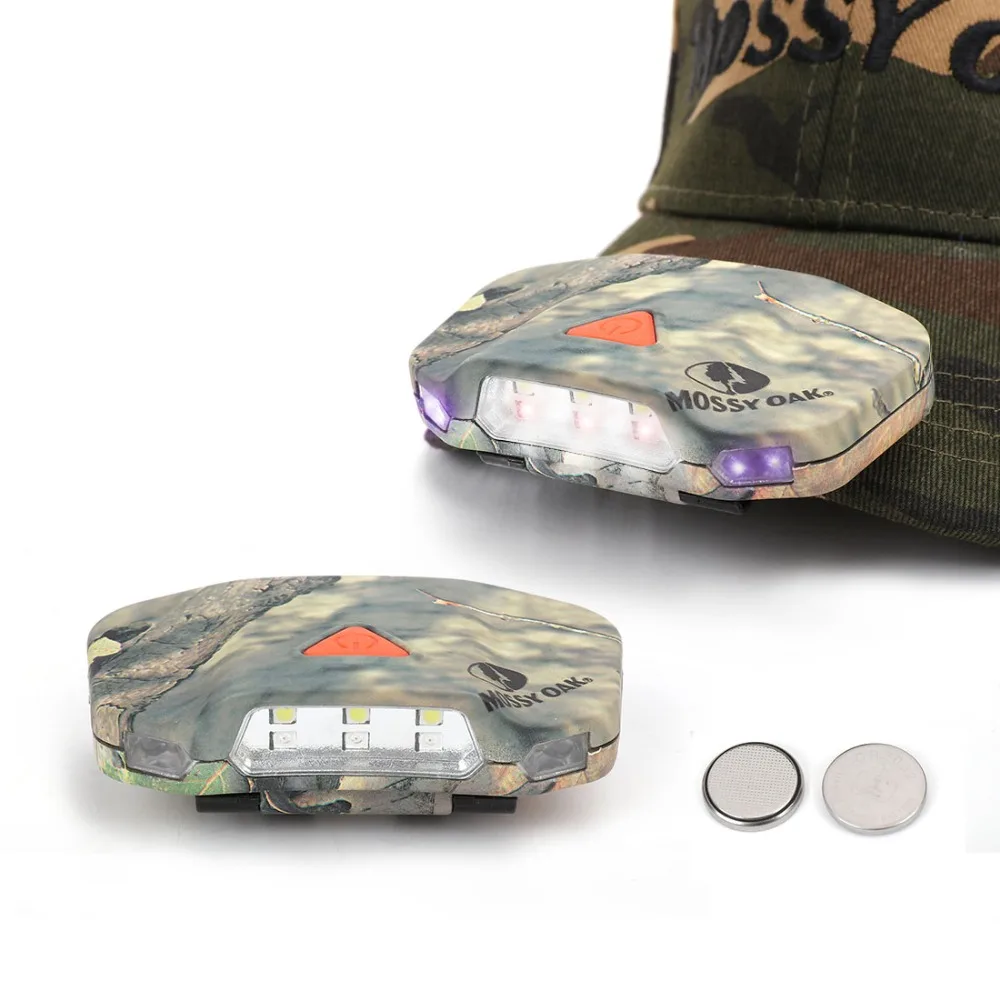 MOSSY OAK 2-pack светодиодный налобный фонарь лампа на шапку клип-на шляпу светильник руки на открытом воздухе Охота Кемпинг Рыбалка Туризм Велоспорт светильник