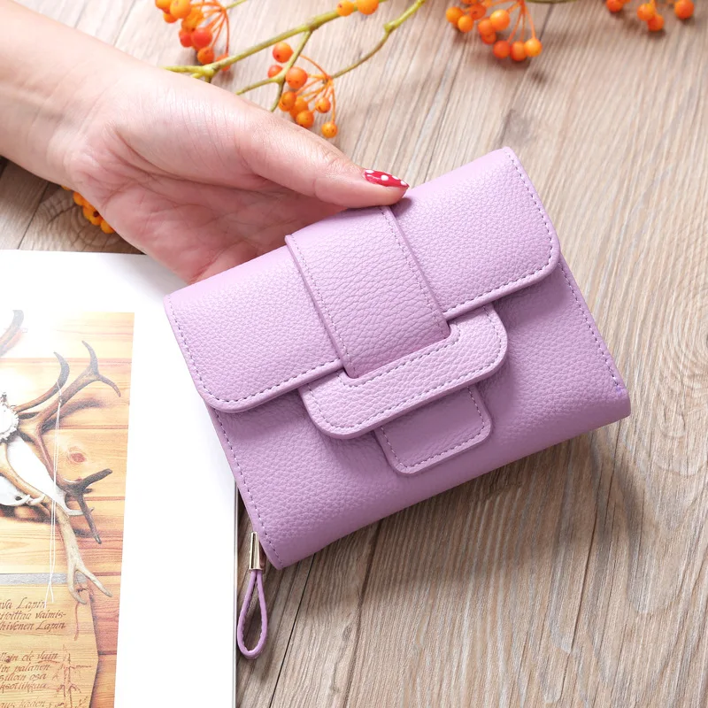 Лидер продаж 2017 года! Роскошный мягкий кожаный женский кошелек на застежке