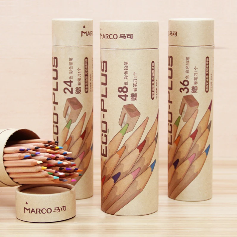 Цветной карандаш Марко 24/36/48 цветов деревянные масляные пастельные цветные