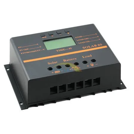 Солнечный регулятор 12V 24V 80A PWM с Макс 1920 Вт Панели солнечные для солнечной Системы контроллер ЖК-дисплей Дисплей Y-SOLAR Солнечный 80