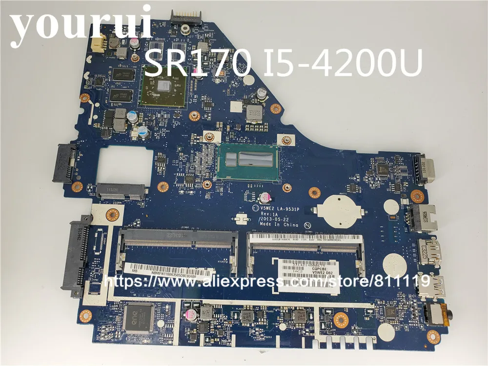 V5WE2 LA 9531P Материнская плата ноутбука NBMFN11006 NB.MFN11.006 для Acer E1 572G Тесты оригинальная