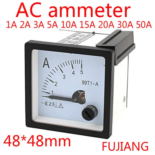 Амперметр Pointer AC 0-5A 1A 2A 3A 5A 10A 15A 20A 30A 50A, аналоговый, на панели, для измерения тока, счетчик тока 99Т1.