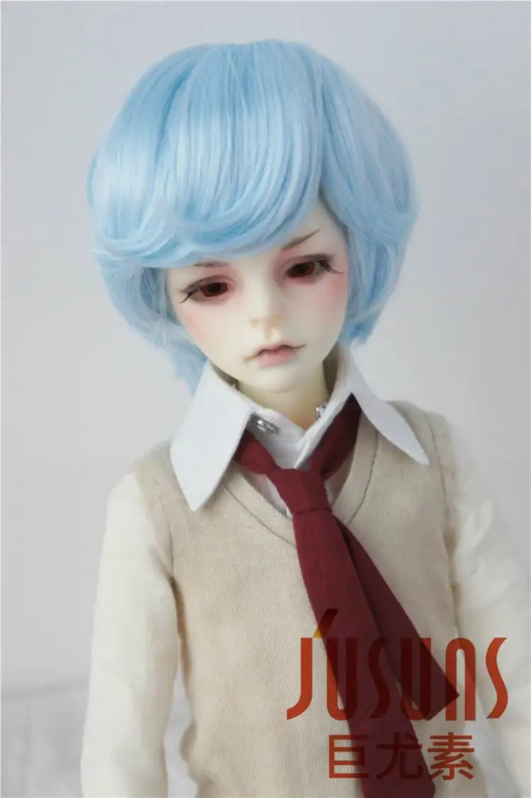 D28053 1/4 MSD BJD парики Enfant мягкий синтетический, мохеровый, для куклы парики 7-8 дюймов кукольные аксессуары - Цвет: Water blue SM112