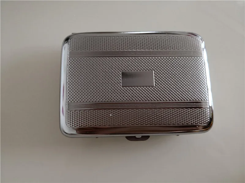 

Antique Silver Cigarette Box carved thin Man Metal Tobacco Cigarette Case storage Holder Box with 2 clips smoking accessories