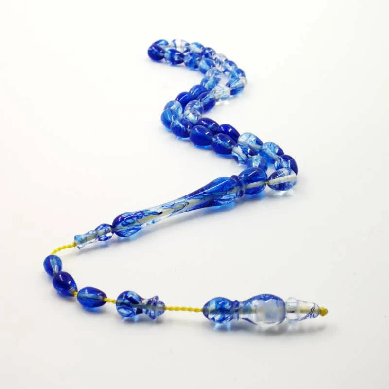 Синяя Смола Tasbih Man's tesbih Ramadan Kareem|Плетеные браслеты| |
