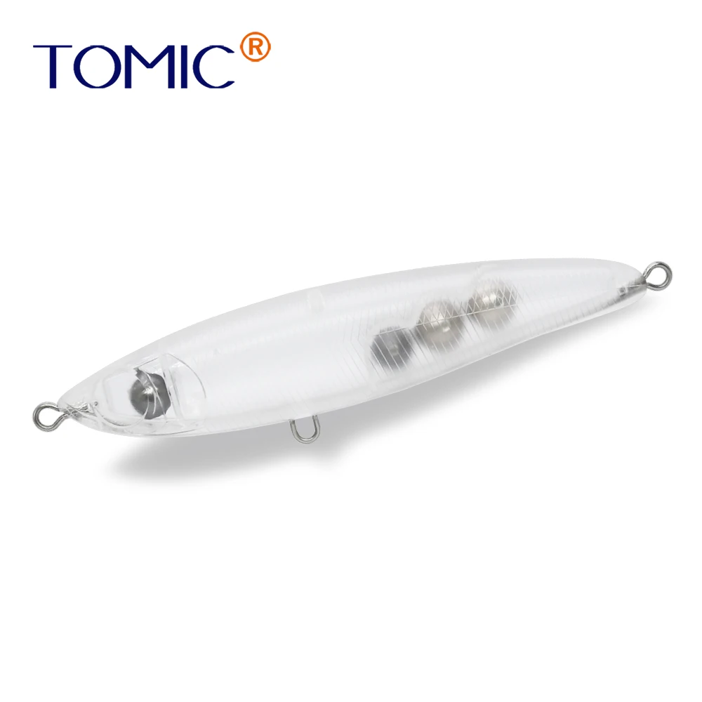 Tomic 5 шт. 14 см неокрашенные Topwater Stickbaits пластиковые глубоководные погружающиеся