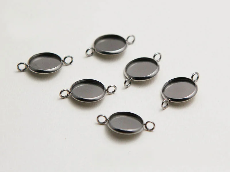 Круглая камея с кабошоном из нержавеющей стали стеклянный ободок 2 циферблатами