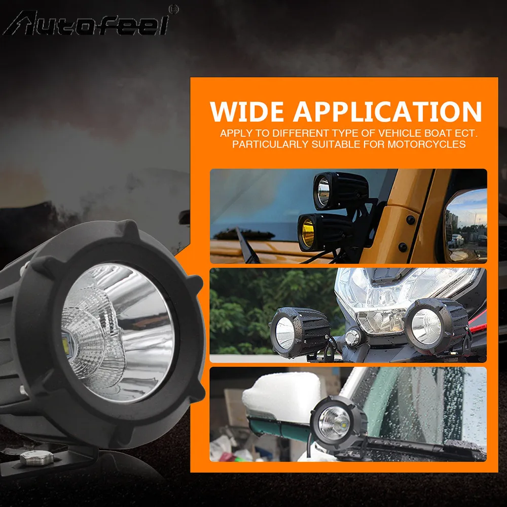 Autofeel 2pcs Led Driving Light 25W Work Lamp Off Road 12V LED Tractor Motorcycle Lights 12v 24v | Автомобили и мотоциклы