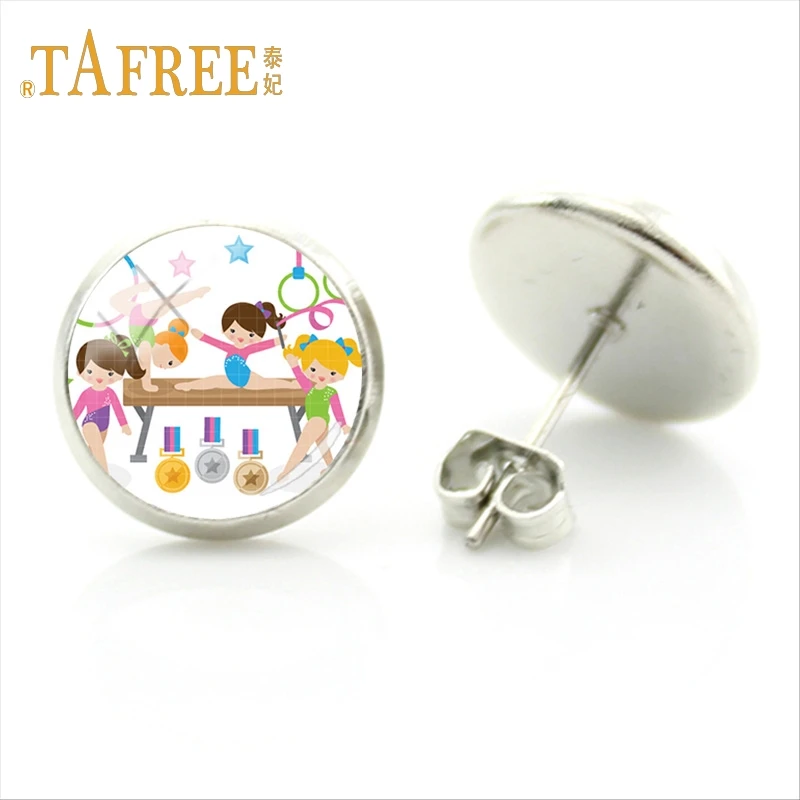 Женские и мужские серьги-гвоздики в виде гимнастики | Украшения аксессуары