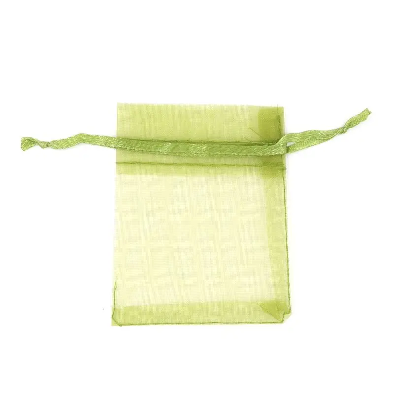 Green 7x9, 9x12, 10x15 см, цветная упаковка для ювелирных изделий, Сумка из органзы на шнурке для вечерние, свадебные подарки, аксессуары ручной работы - Цвет: Green