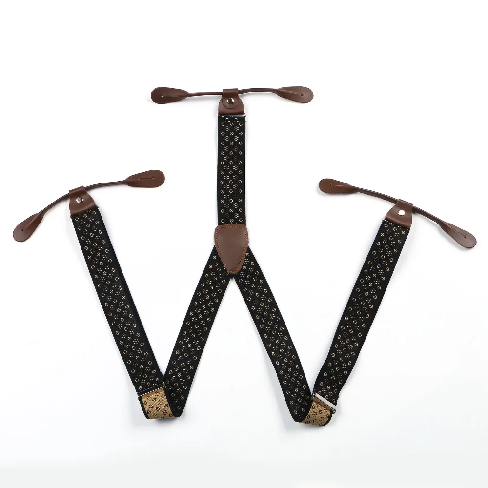 Мужские регулируемые кнопки для взрослых Пояс Эластичные подтяжки унисекс с