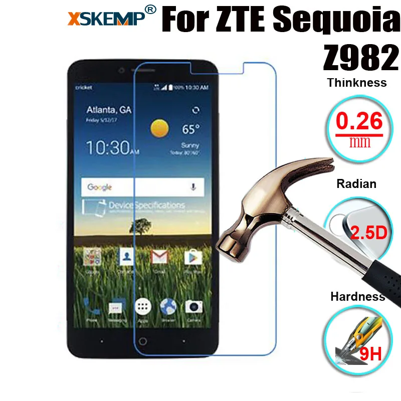 XSKEMP твердость 9H Ультра Прозрачный чехол закаленное стекло для ZTE Sequoia Z982