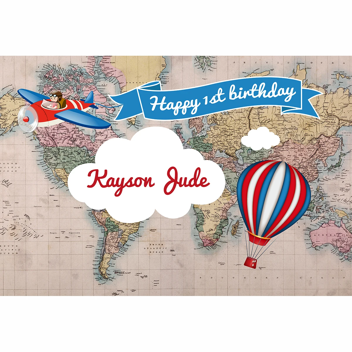 Фотофон Funnytree с изображением приключений путешествий первого дня рождения