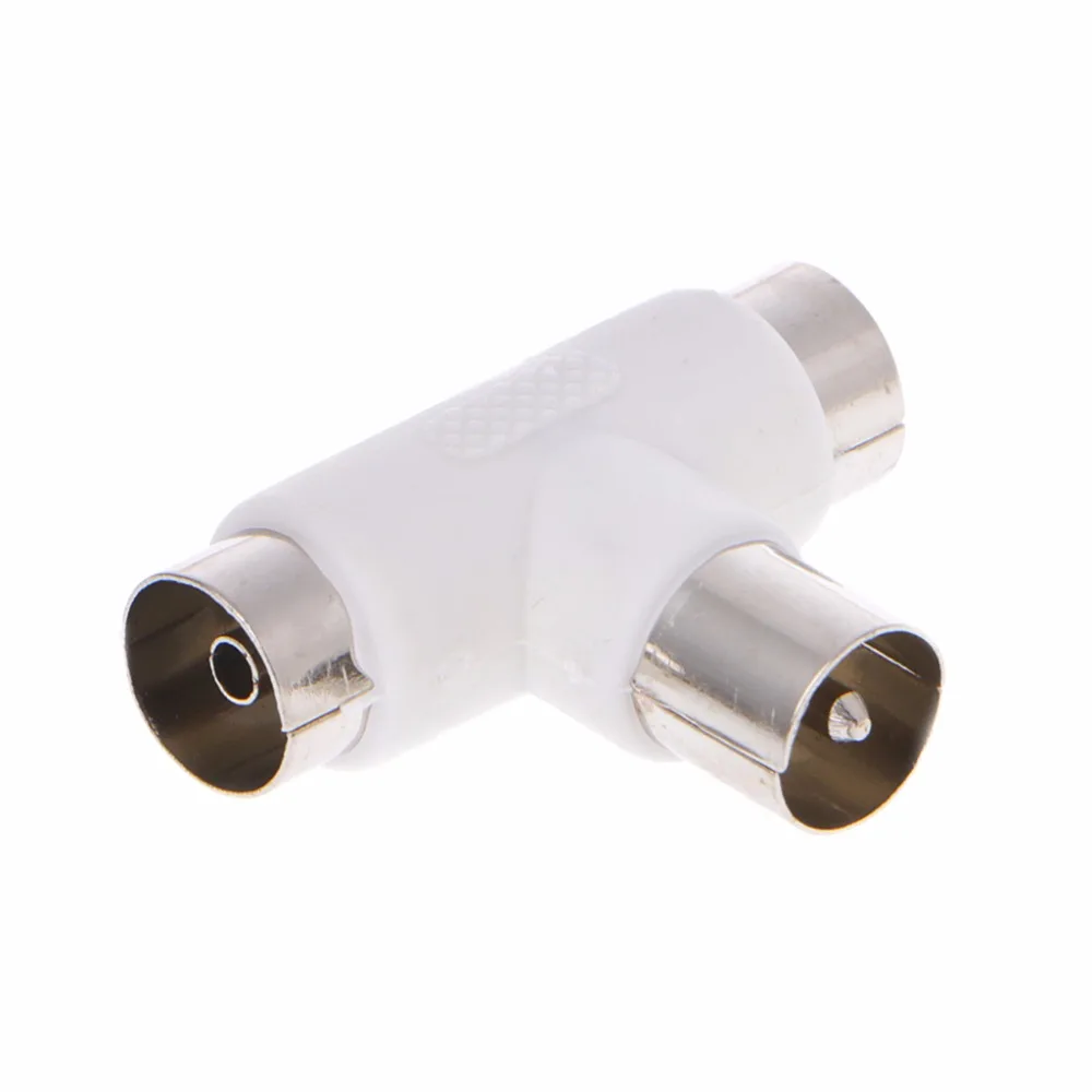 Двухсторонний ТВ T-разветвитель антенна коаксиальный кабель штекер 2x гнездовой