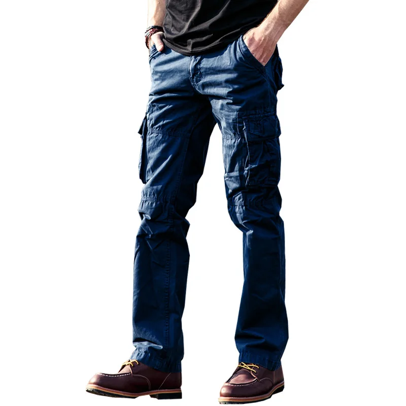 Прямые мужские брюки-карго JPCK01 повседневные хлопковые камуфляжные длинные штаны