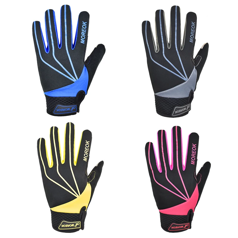 Зимние перчатки MTB полный палец Сенсорный экран велосипедные на длинные пальцы